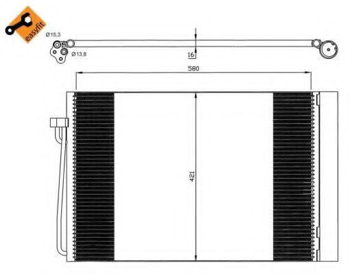 NRF 35537 Радиатор кондиционера для BMW 5
