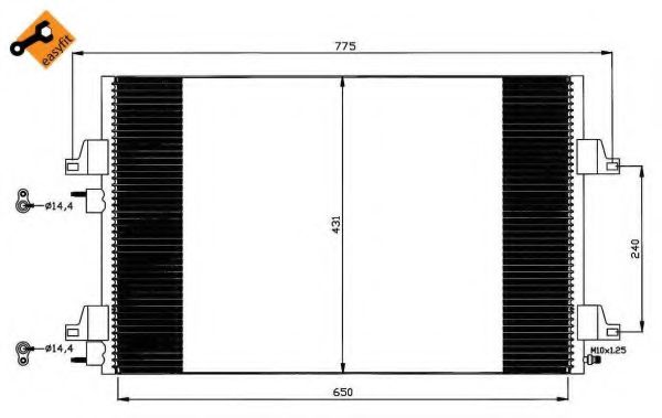NRF 35557 Радиатор кондиционера для RENAULT