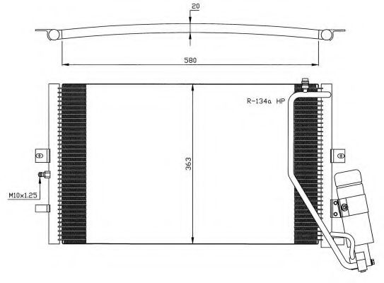 NRF 35558 Радиатор кондиционера для SAAB