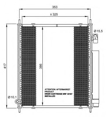 NRF 35562 Радиатор кондиционера для HONDA