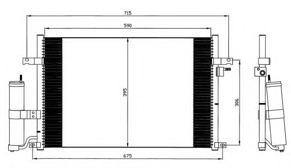 NRF 35573 Радиатор кондиционера для CHEVROLET