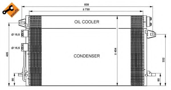 NRF 35617 Радиатор кондиционера для CHRYSLER