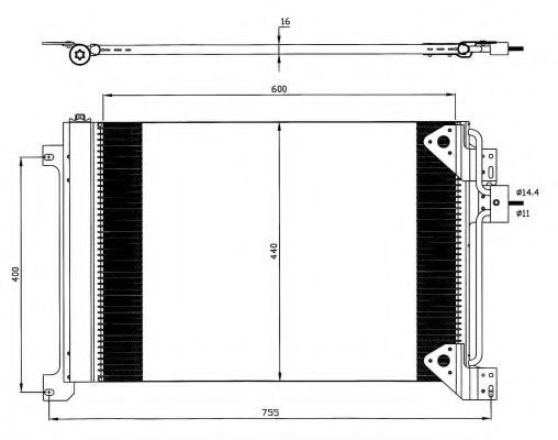 NRF 35625 Радиатор кондиционера для IVECO