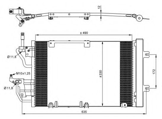 NRF 35633 Радиатор кондиционера для OPEL