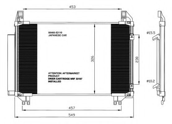 NRF 35652 Радиатор кондиционера для SUBARU