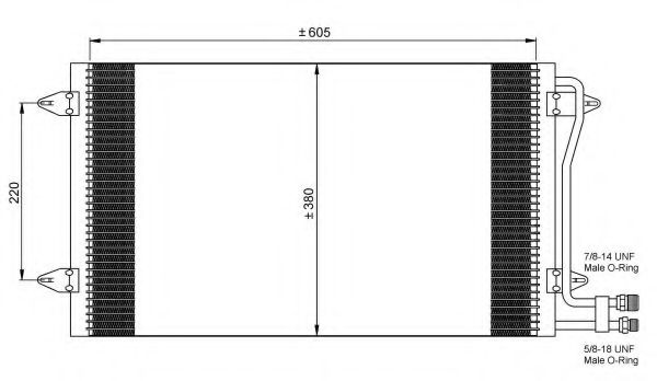 NRF 35656 Радиатор кондиционера для VOLKSWAGEN