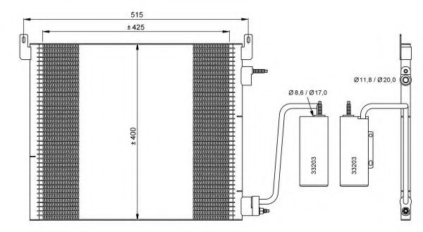NRF 35741 Радиатор кондиционера для CADILLAC