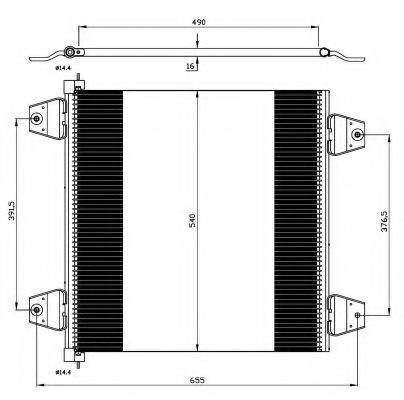 NRF 35757 Радиатор кондиционера для DAF