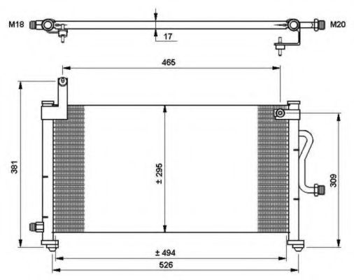 NRF 35765 Радиатор кондиционера для DAEWOO