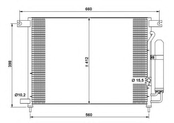 NRF 35766 Радиатор кондиционера для CHEVROLET