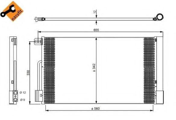 NRF 35777 Радиатор кондиционера для OPEL