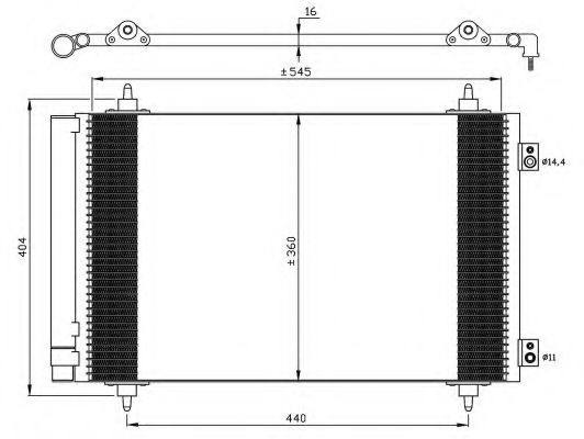 NRF 35844 Радиатор кондиционера для FIAT