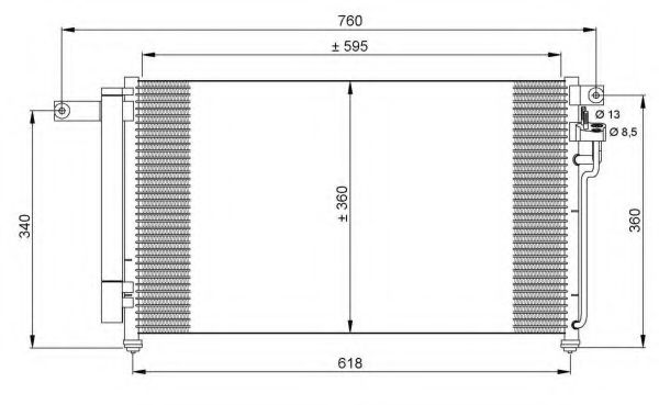 NRF 35851 Радиатор кондиционера для KIA