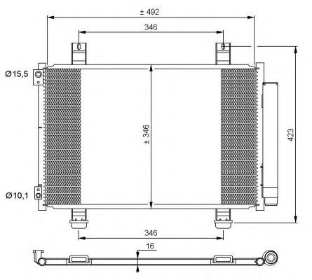 NRF 35854 Радиатор кондиционера для SUZUKI