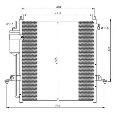 NRF 35871 Радиатор кондиционера для MITSUBISHI