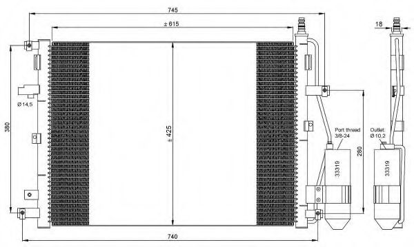 NRF 35876 Радиатор кондиционера для VOLVO XC90