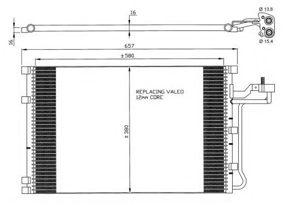 NRF 35882 Радиатор кондиционера для VOLVO V50