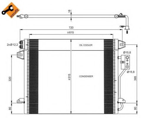 NRF 35928 Радиатор кондиционера для DODGE