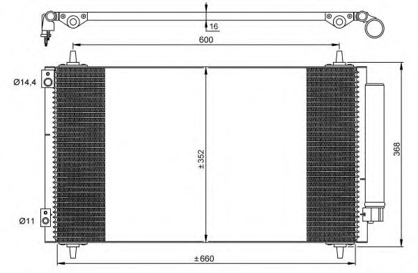 NRF 35935 Радиатор кондиционера для FIAT