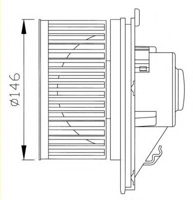 NRF 38341 Вентилятор системы охлаждения двигателя NRF 