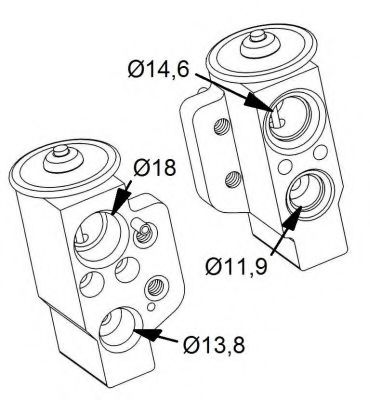 NRF 38417 Пневматический клапан кондиционера для AUDI TT
