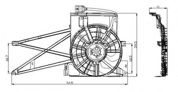 NRF 47013 Вентилятор системы охлаждения двигателя NRF 