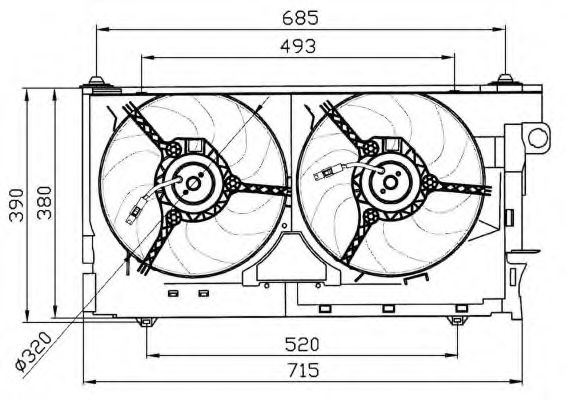 NRF 47030 Вентилятор системы охлаждения двигателя NRF 