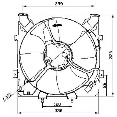 NRF 47041 Вентилятор системы охлаждения двигателя NRF 
