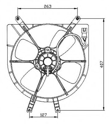 NRF 47042 Вентилятор системы охлаждения двигателя для HONDA