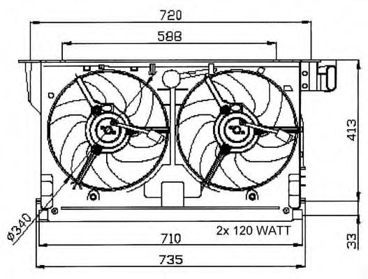 NRF 47051 Вентилятор системы охлаждения двигателя NRF 
