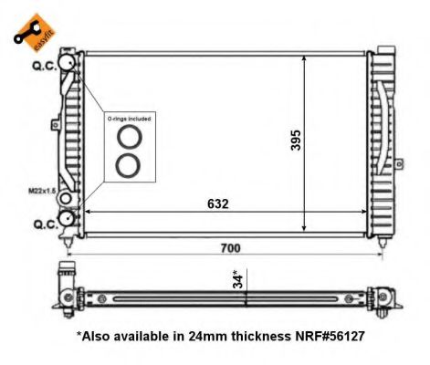 NRF 509504 Крышка радиатора NRF для AUDI