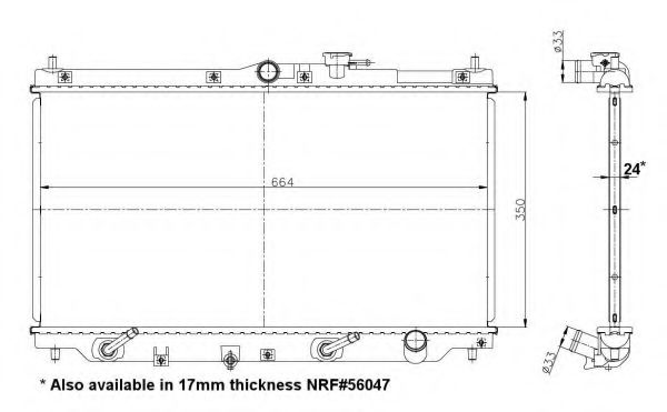 NRF 517722 Радиатор охлаждения двигателя NRF для ROVER