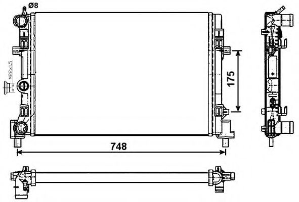 NRF 53024 Радиатор охлаждения двигателя для AUDI A1 (8X1, 8XK, 8XF)