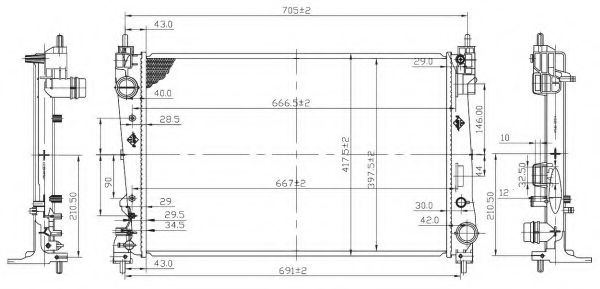 NRF 53454 Крышка радиатора для ABARTH