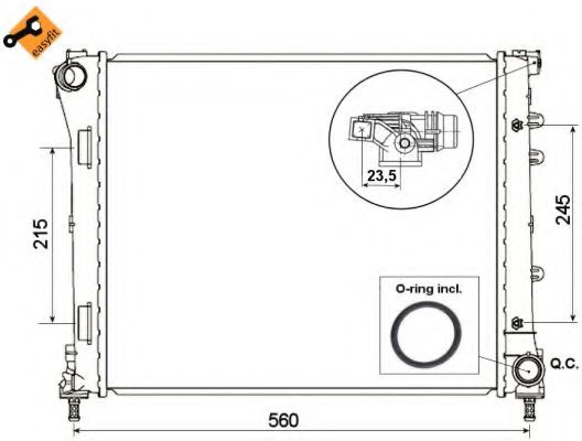 NRF 53527 Крышка радиатора для ABARTH