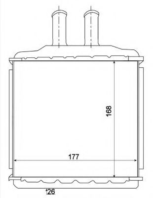 NRF 54270 Радиатор печки для CHEVROLET OPTRA