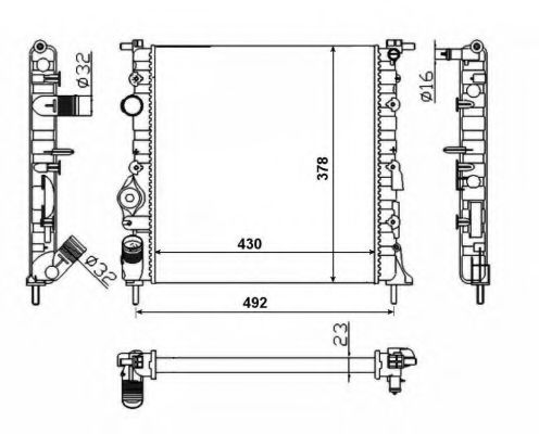 NRF 58023 Крышка радиатора для RENAULT CLIO