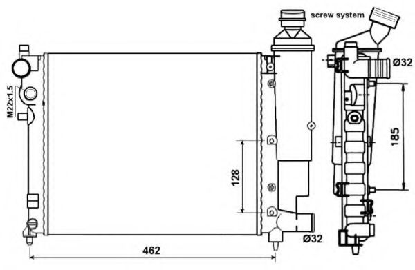 NRF 58067 Крышка радиатора для CITROEN