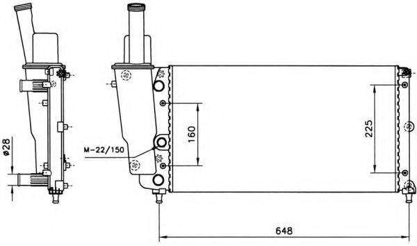 NRF 58072 Крышка радиатора для LANCIA
