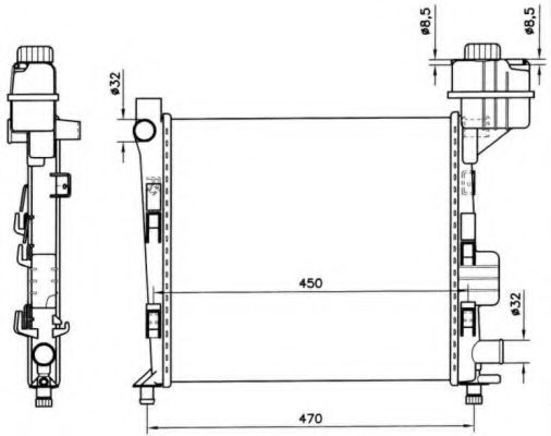 NRF 58252 Радиатор охлаждения двигателя для MERCEDES-BENZ
