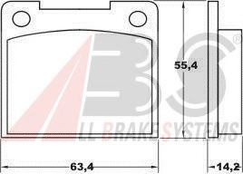 A.B.S. 36037 Тормозные колодки для VOLVO 240