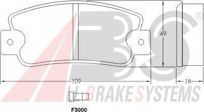 A.B.S. 36518 Тормозные колодки для FIAT PANDA