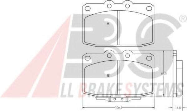 A.B.S. 36625 Тормозные колодки A. B. S. для MAZDA