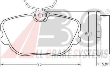 A.B.S. 36705 Тормозные колодки A. B. S. для VOLVO