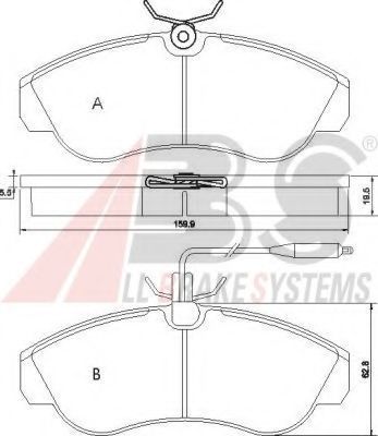 A.B.S. 36884 Тормозные колодки A. B. S. для FIAT