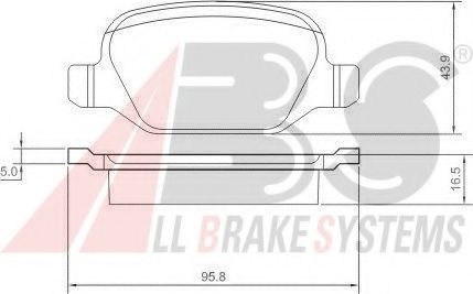 A.B.S. 37184 Тормозные колодки для FIAT LINEA
