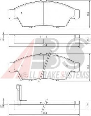 A.B.S. 37407OE Тормозные колодки A. B. S. для SUZUKI