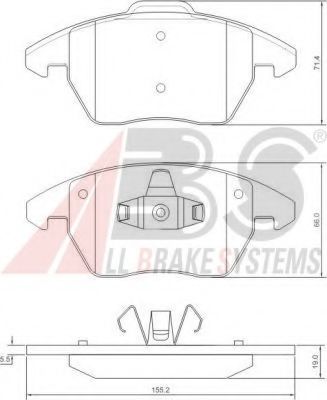 A.B.S. 37429 Тормозные колодки для PEUGEOT RCZ