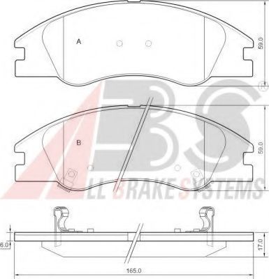 A.B.S. 37492 Тормозные колодки для KIA CERATO