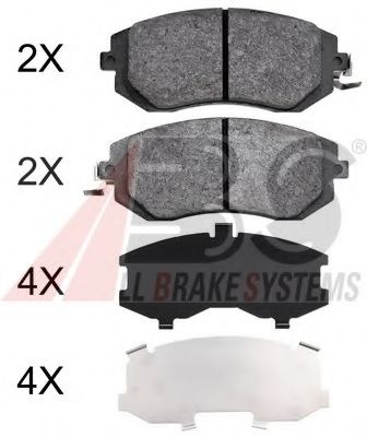 A.B.S. 37998 Тормозные колодки и сигнализаторы для TOYOTA 86 купе (ZN6) 2.0 GT